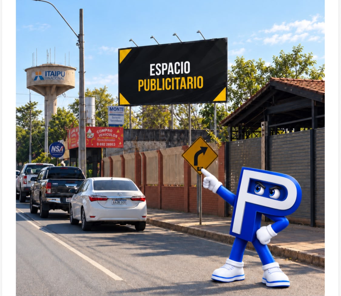 El muñeco de Publimix señala un espacio publicitario en la ciudad